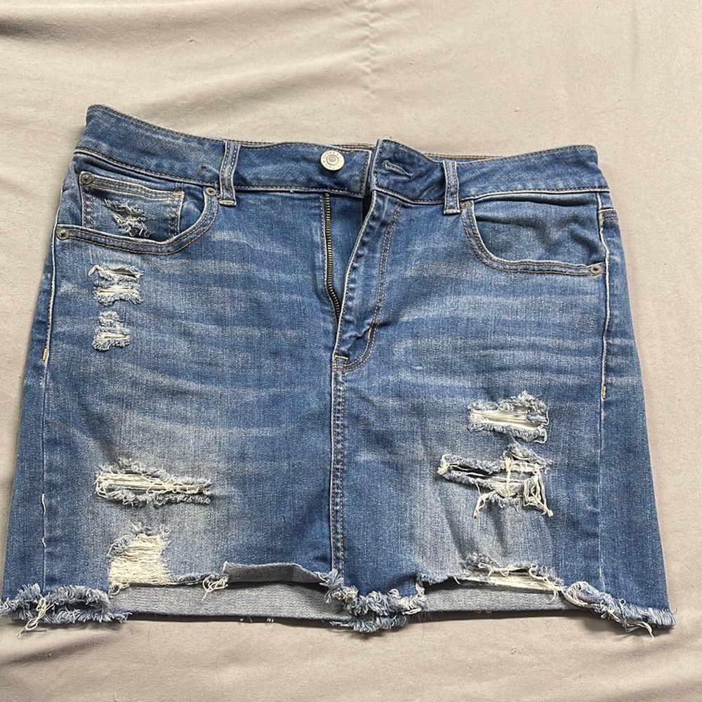 American eagle jean skirt
